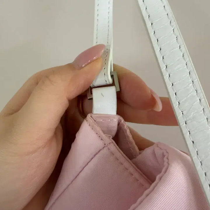 [BUNJANG] Rest &amp; Recreation Pink Nylon Shoulder Bag / 레스트앤레크레이션 핑크 나일론 숄더백 (새제품)