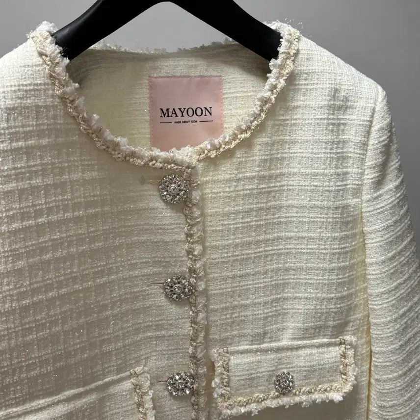 [BUNJANG] Mayyun Tweed Set Ivory / 메이윤 제작 트위드 셋업 아이보리 새상품