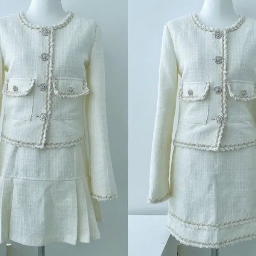 [BUNJANG] Mayyun Tweed Set Ivory / 메이윤 제작 트위드 셋업 아이보리 새상품
