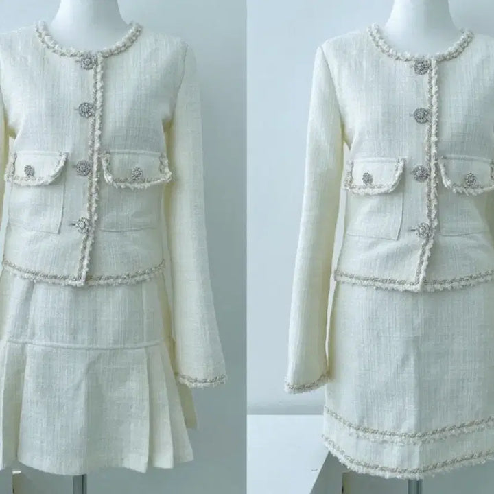 [BUNJANG] Mayyun Tweed Set Ivory / 메이윤 제작 트위드 셋업 아이보리 새상품