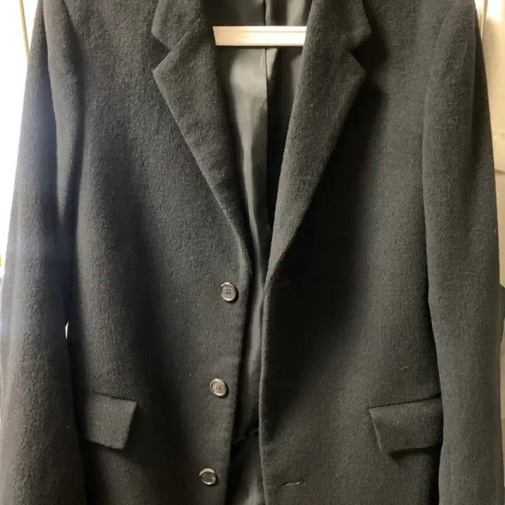 [BUNJANG] Concept One Black Wool Blend Coat (Cashmere 5%) / 컨셉원 검정색 코트 M(캐시미어 5% 혼방)