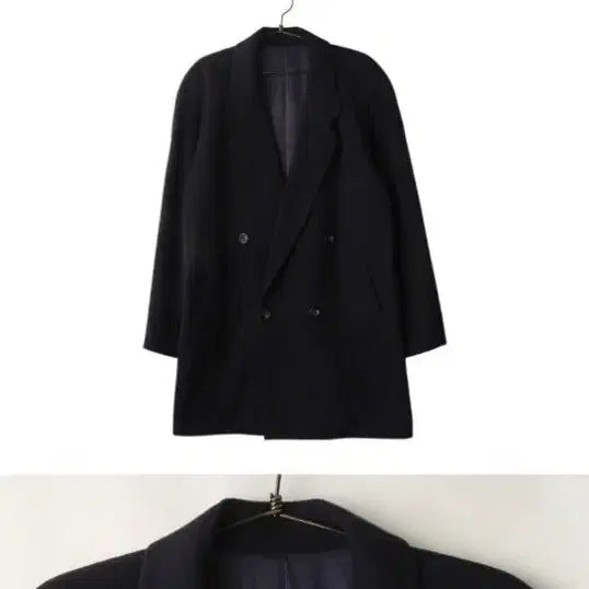 [BUNJANG] Cashmere 100% Men's Coat - Deep Navy / 캐시미어 100프로 남성코트 딥네이비색상