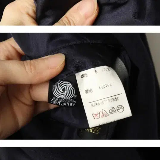 [BUNJANG] Cashmere 100% Men's Coat - Deep Navy / 캐시미어 100프로 남성코트 딥네이비색상