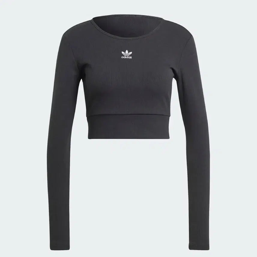 [BUNJANG] Adidas Black Ribbed Long Sleeve T-shirt XS / 아디다스 블랙 립 롱슬리브 티 XS 미착용