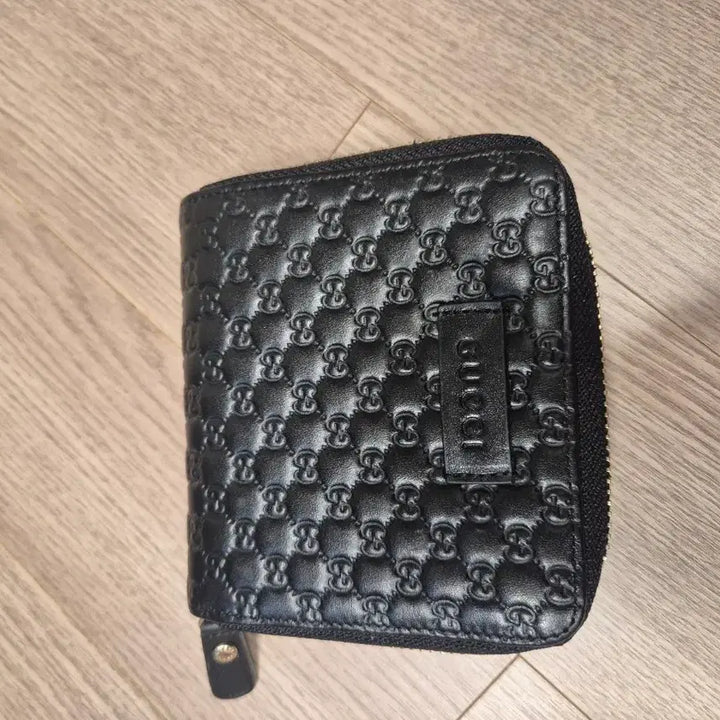 [BUNJANG] Gucci Micro Guccissima Zip Wallet / gg 마이크로 시마 지퍼 반지갑 블랙 (정품)