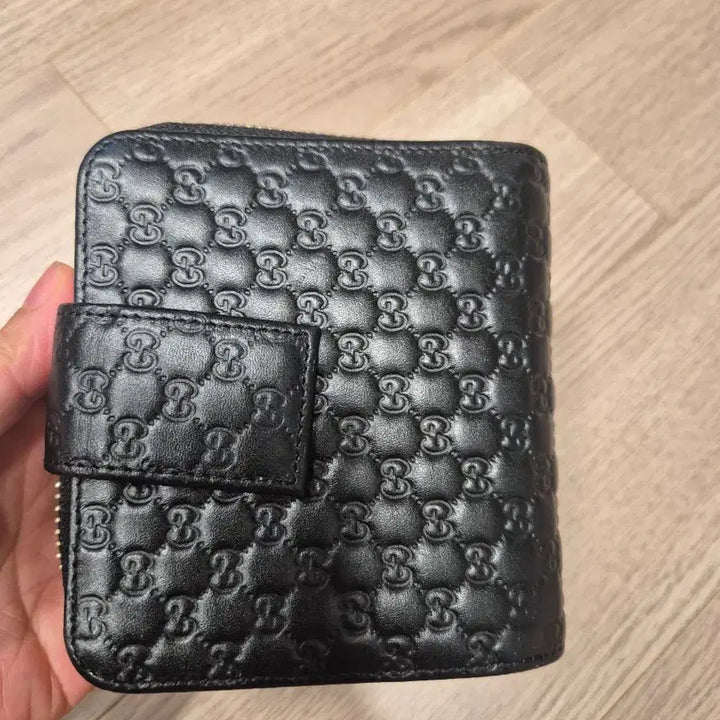 [BUNJANG] Gucci Micro Guccissima Zip Wallet / gg 마이크로 시마 지퍼 반지갑 블랙 (정품)