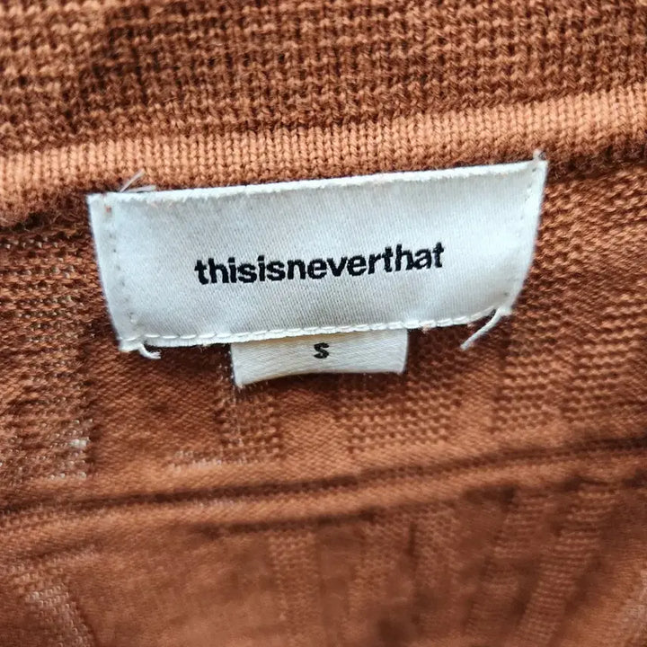 [BUNJANG] thisisneverthat Jacquard Knit Short Sleeve Polo Shirt (L) / 디스이즈네버댓 자카드 니트 반팔카라 S(L) 남여공용