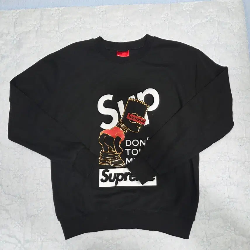 [BUNJANG] Supreme Bart Printing Black Sweatshirt M / 슈프림 바트 프린팅 블랙 맨투맨 M
