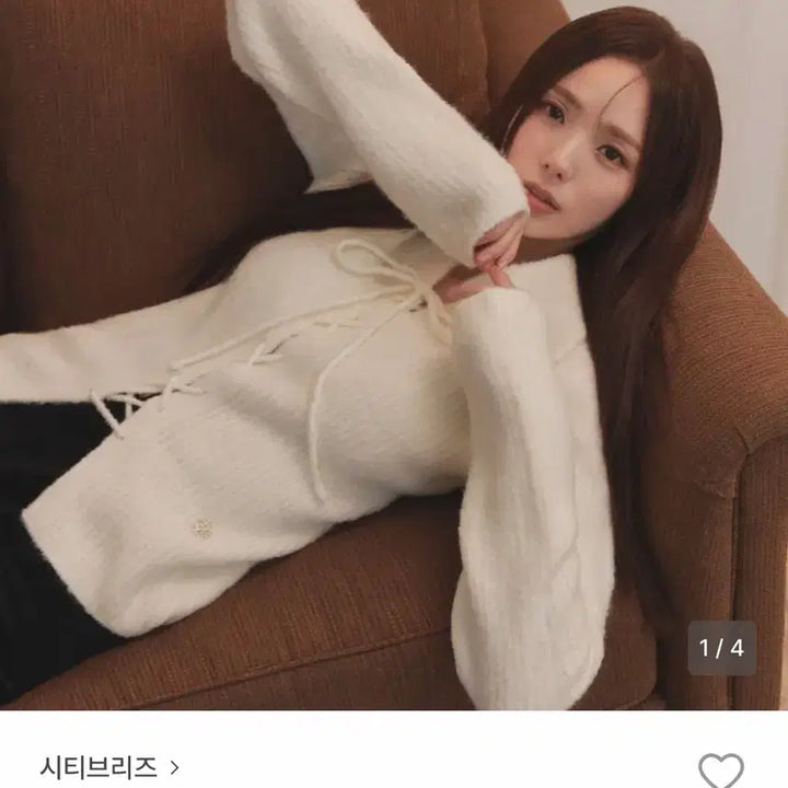 [BUNJANG] Citybreeze Lace-up Collar Knit / 시티브리즈 레이스업 카라 니트
