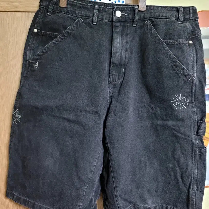[BUNJANG] Polytelu Hammer Denim Pants Black 4 Size / 폴리테루 1/2 해머 데님팬츠 블랙 4사이즈