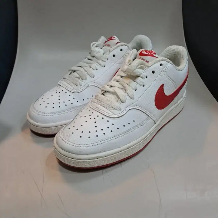 [BUNJANG] Nike Court Vision Low White/Red Sneakers 235mm / 나이키(Nike) 코트 비전 로우 흰빨 스니커즈 235mm
