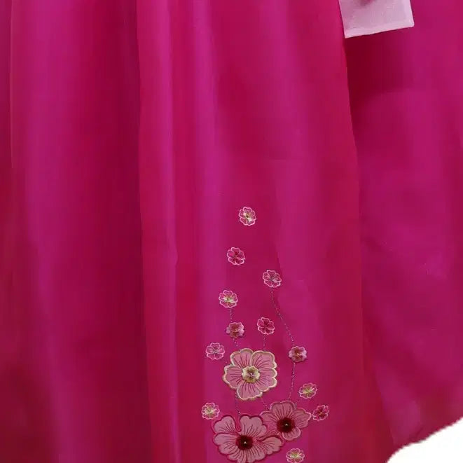 [BUNJANG] Embroidered Modern Hanbok Dress (Size 55) / k833 자수 개량한복/여55/키160-165/원피스가슴85/사놀까