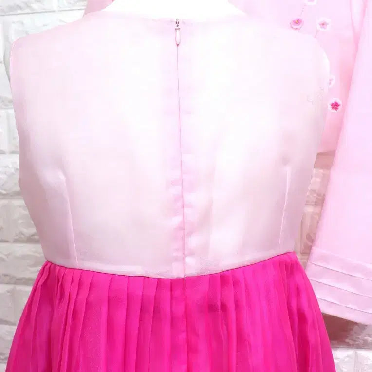 [BUNJANG] Embroidered Modern Hanbok Dress (Size 55) / k833 자수 개량한복/여55/키160-165/원피스가슴85/사놀까