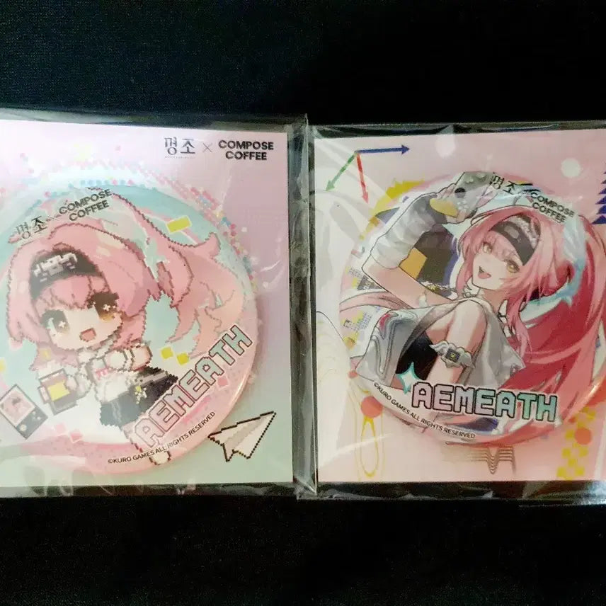 [BUNJANG] Myungjo Compose Coffee Ames Can Badge Bundle Set / 명조 컴포즈 커피 에이메스 캔뱃지 세트 일괄 판매합니다