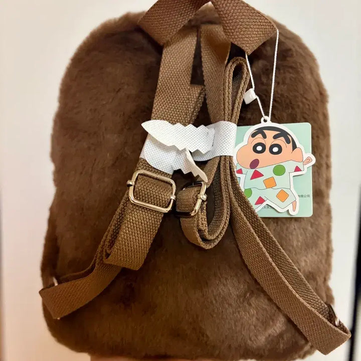 [SOLD OUT] 짱구 털 백팩 브라운