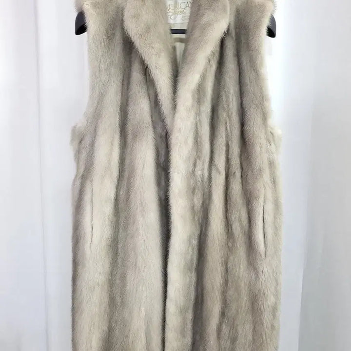 [BUNJANG] Keunhwa Fur American Legend Long Mink Vest / 근화모피 아메리칸레전드 롱 밍크베스트