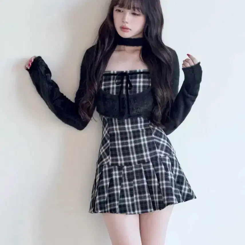 [SOLD OUT] bunnylis 볼레로 세트 원피스 / 양산형 스나계 지뢰계 립서비스