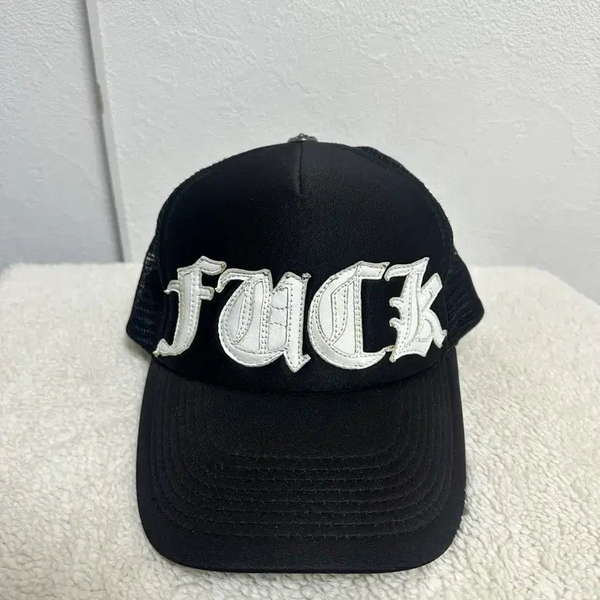 [BUNJANG] Chrome Hearts FUCK Embroidered Black Mesh Cap / 크롬하츠 FUCK 자수 블랙 메쉬캡 모자