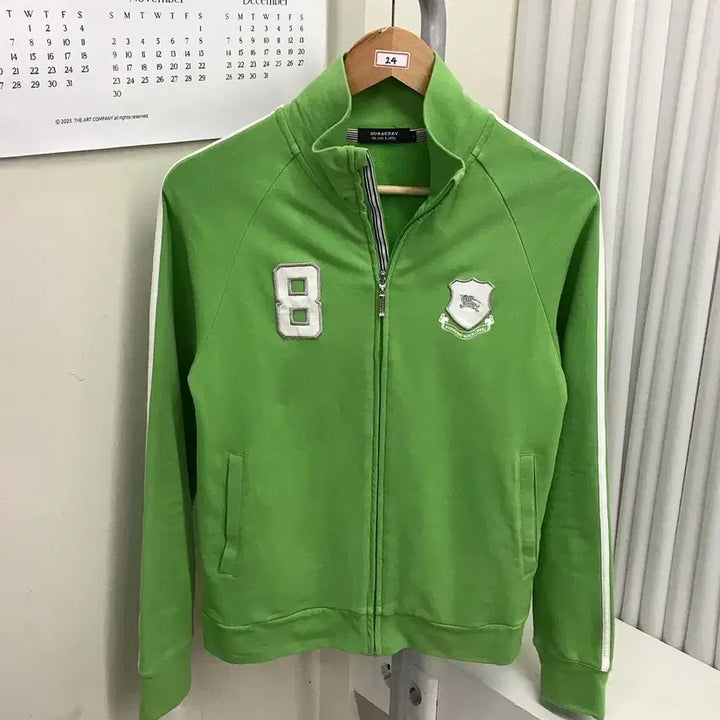 [BUNJANG] Burberry Logo Patch Jersey Zip-Up Jacket / 버버리 로고 패치 저지 집업