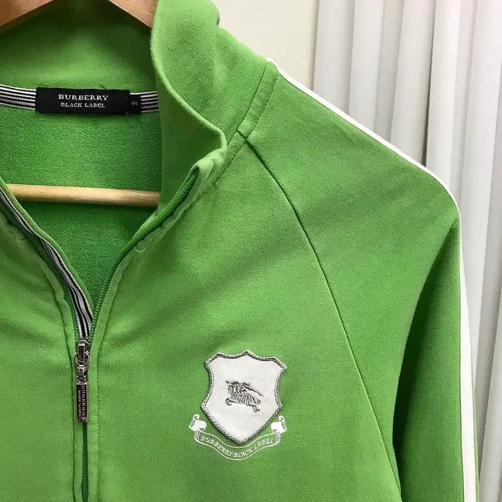 [BUNJANG] Burberry Logo Patch Jersey Zip-Up Jacket / 버버리 로고 패치 저지 집업