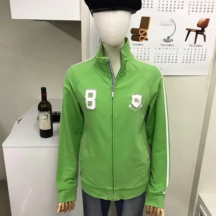 [BUNJANG] Burberry Logo Patch Jersey Zip-Up Jacket / 버버리 로고 패치 저지 집업