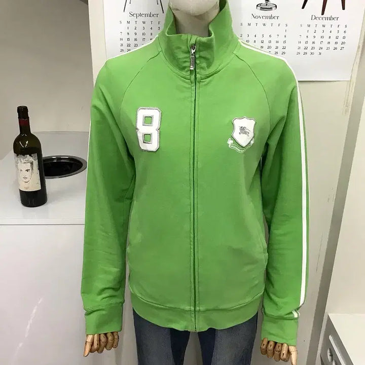 [BUNJANG] Burberry Logo Patch Jersey Zip-Up Jacket / 버버리 로고 패치 저지 집업