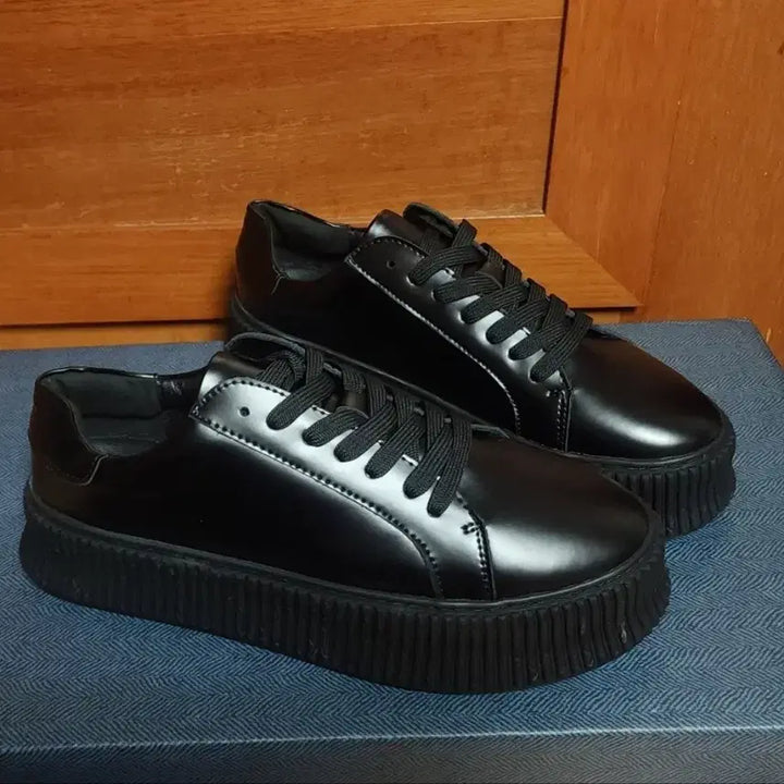 [SOLD OUT] 천연 260 가죽 스니커즈 운동화 키높이