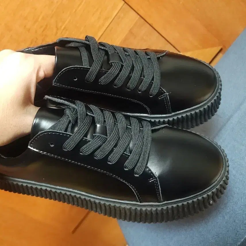 [SOLD OUT] 천연 260 가죽 스니커즈 운동화 키높이