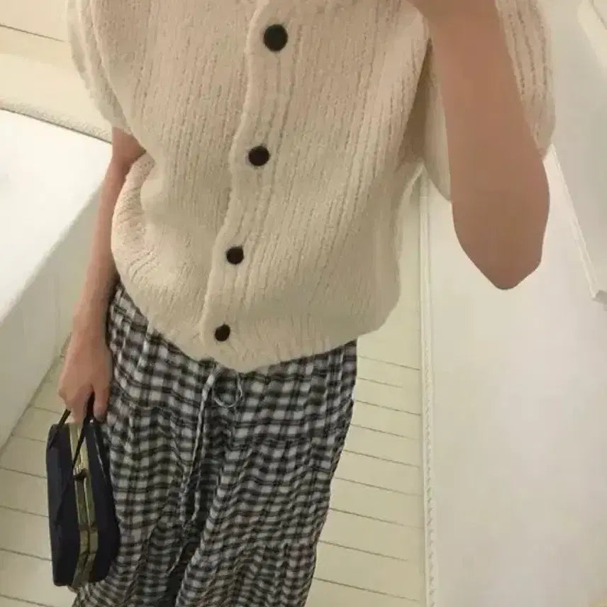 [BUNJANG] Many Many Mode Knit Cardigan - Ivory - New with Tag / 매니매니모드 니트 가디건 택달린 새상품