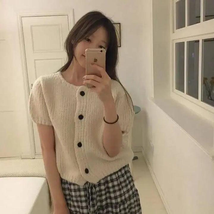 [BUNJANG] Many Many Mode Knit Cardigan - Ivory - New with Tag / 매니매니모드 니트 가디건 택달린 새상품