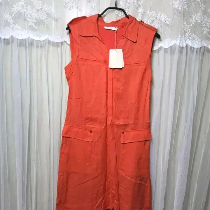 [BUNJANG] ANA CAPRI Orange Sleeveless Dress / [새상품]ANA CAPRI 오렌지색 민소매 원피스