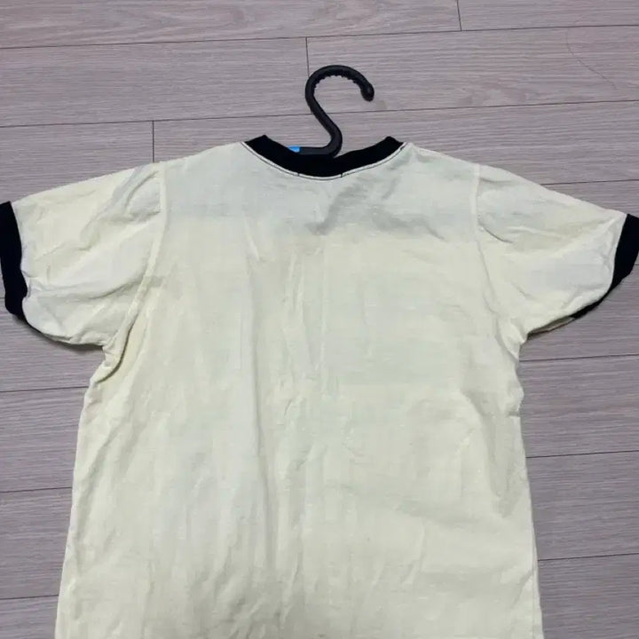 [BUNJANG] Yellow Raglan Half-Sleeve T-shirt / 영어 프린팅 옐로우 나그랑 반팔티