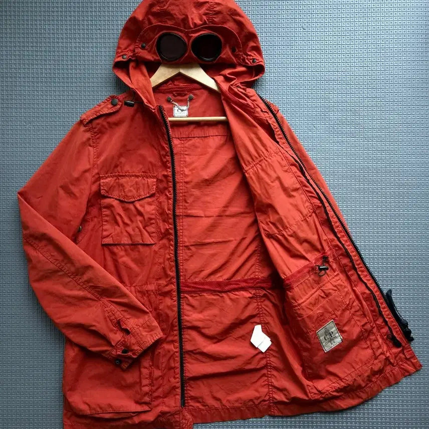 [BUNJANG] CP Company Field Goggle Jacket (Brick Orange) / CP 컴퍼니 내피포함 브릭오렌지 필드 고글자켓