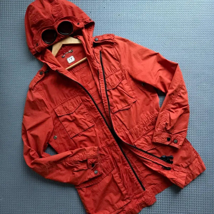 [BUNJANG] CP Company Field Goggle Jacket (Brick Orange) / CP 컴퍼니 내피포함 브릭오렌지 필드 고글자켓