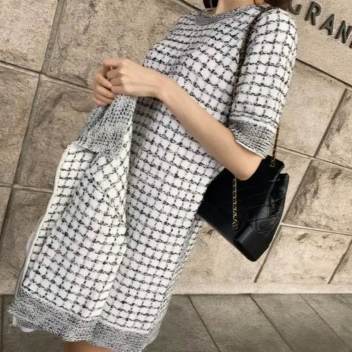 [BUNJANG] Tweed Knit Dress / 트위드 니트 원피스