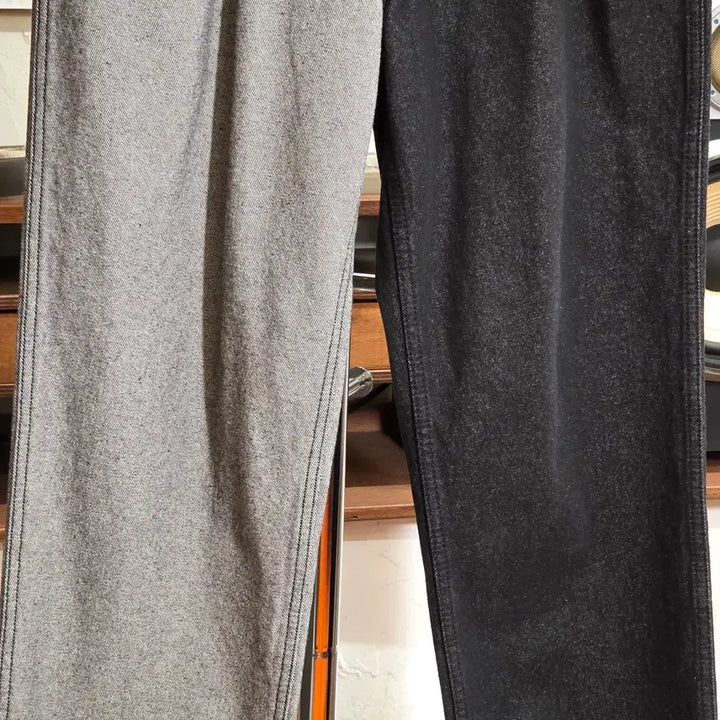 [BUNJANG] AJOBYAJO Gray Black Denim Pants / 아조바이아조 그레이 흑청 배색 데님 팬츠 .