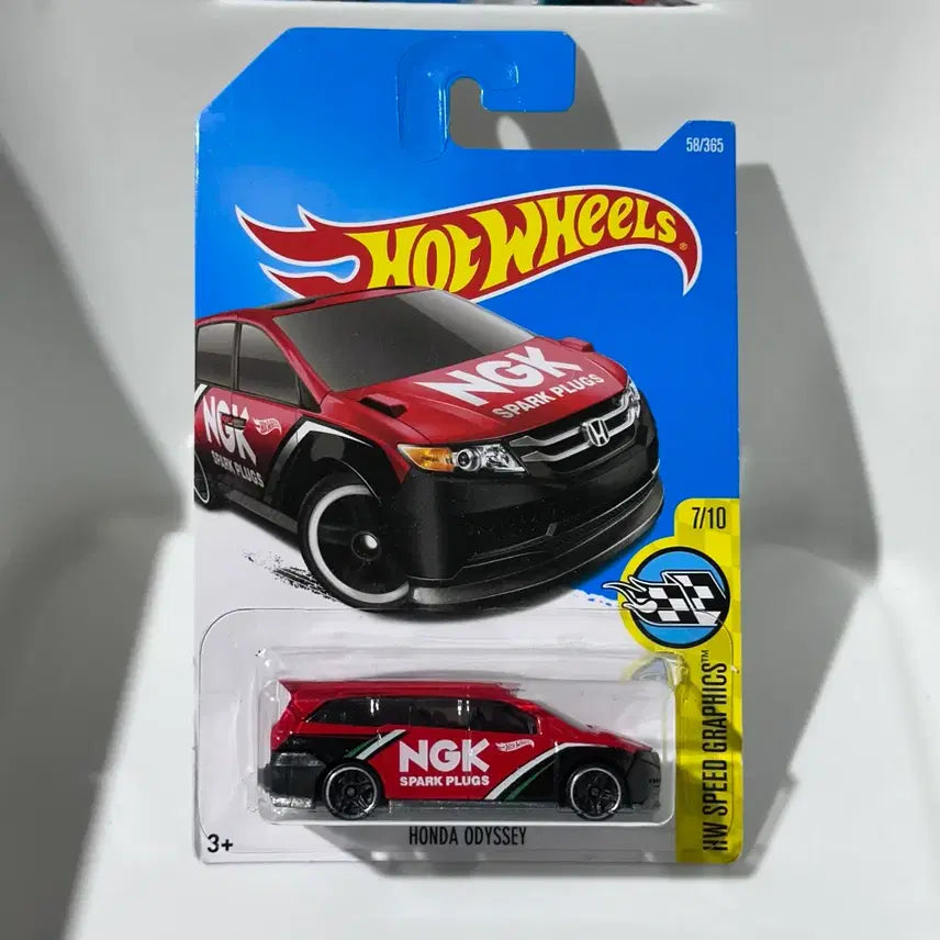 [BUNJANG] Hot Wheels Honda Odyssey NGK Spark Plug Livery Diecast Model / 1:64 핫휠 혼다 오딧세이 NGK스파크 플러그 리버리 레드