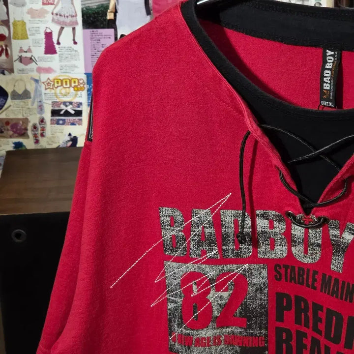 [BUNJANG] BAD BOY Punk Layered Long Sleeve Shirt / JPN 배드보이 펑크 레이어드 롱슬리브