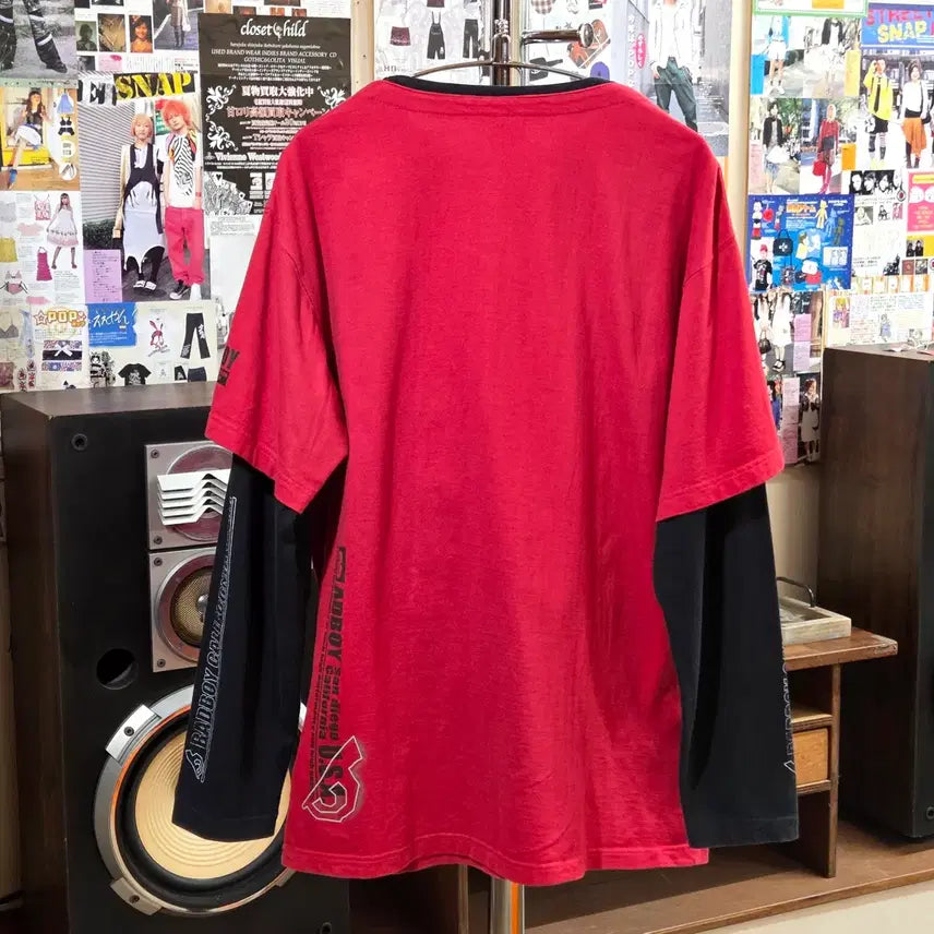 [BUNJANG] BAD BOY Punk Layered Long Sleeve Shirt / JPN 배드보이 펑크 레이어드 롱슬리브