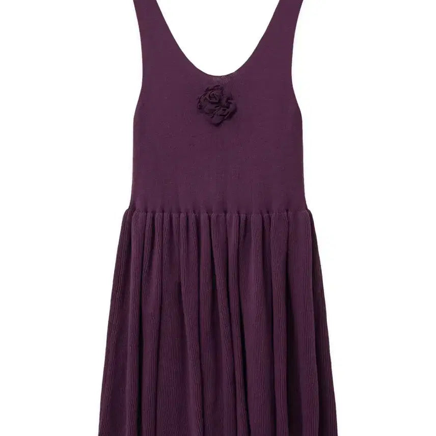[BUNJANG] Sinoon Rose Knit Dress Purple / sinoon 시눈 로즈 니트 드레스 퍼플