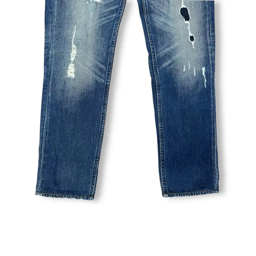 [BUNJANG] Levi's 519 Distressed Selvedge Denim Pants / 리바이스 519 디스트로이드 셀비지 데님 팬츠