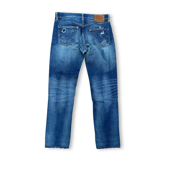 [BUNJANG] Levi's 519 Distressed Selvedge Denim Pants / 리바이스 519 디스트로이드 셀비지 데님 팬츠