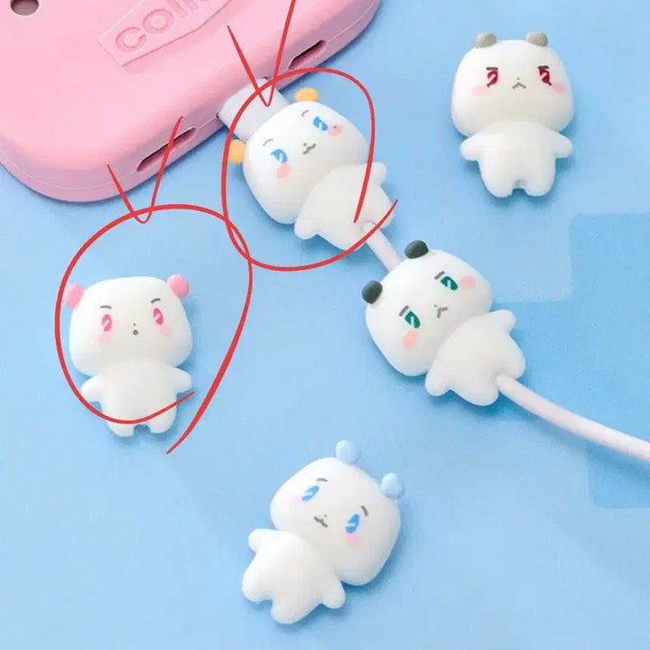 [BUNJANG] Plave Cable Protector Bundle Set (Mua, Miem) / 일괄)3월까지만 plave 케이블 프로텍터 뫄, 미므 미개봉 므메미무