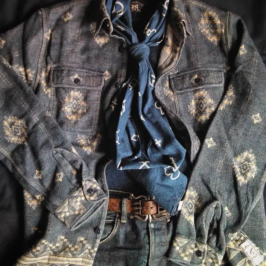 [BUNJANG] RRL Western Shirt L / RRL 더블알엘 웨스턴셔츠 L