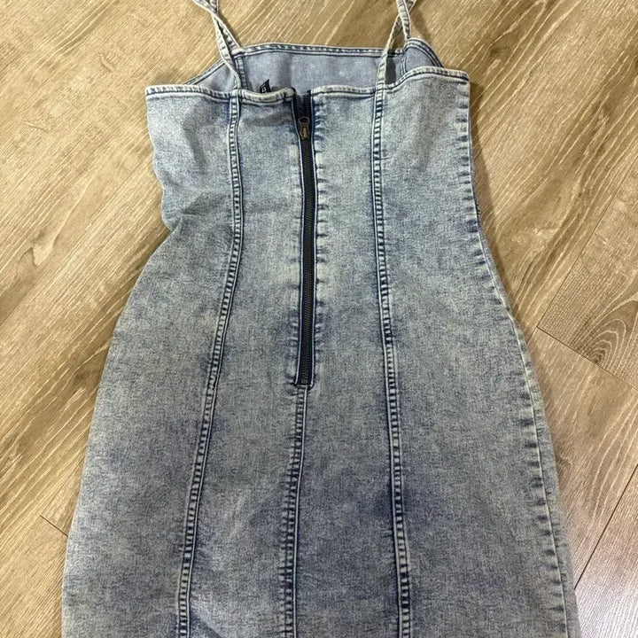 [BUNJANG] H&M Washed Denim Mini Dress / H&M 워싱 데님 미니 원피스