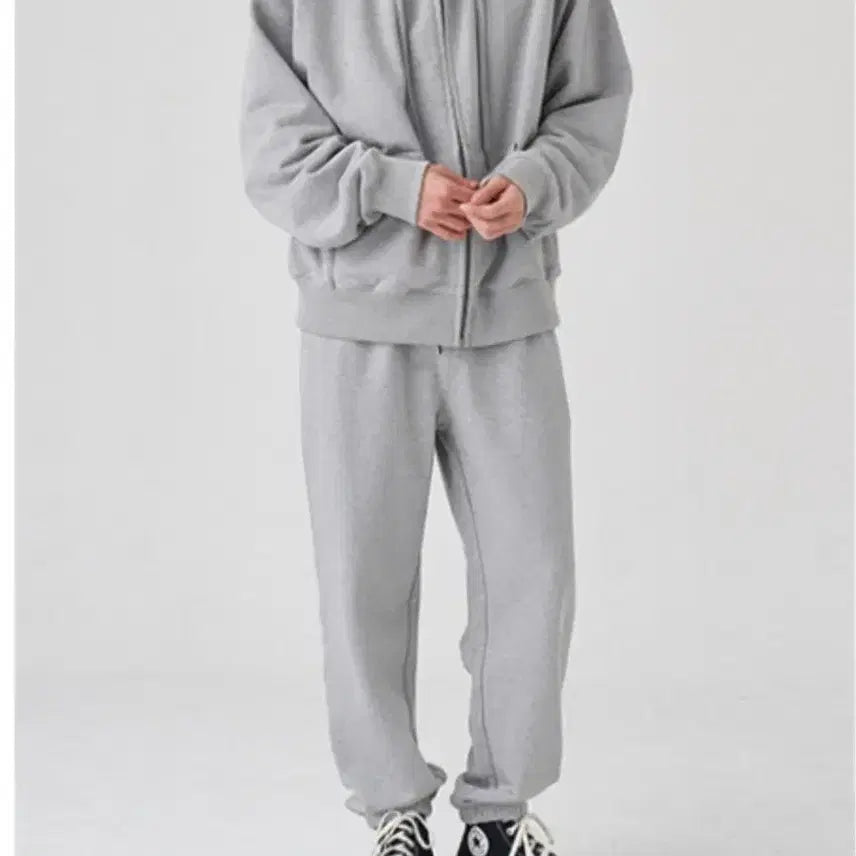 [BUNJANG] Toffee Hooded Zip-up Set / 새제품 상하의 셋업 L) 토피 후드 집업 셋업 그레이