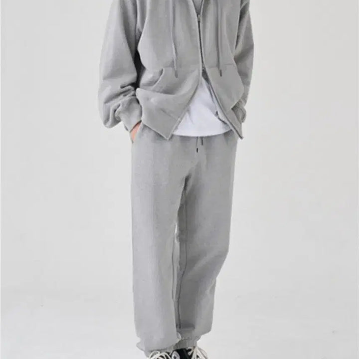 [BUNJANG] Toffee Hooded Zip-up Set / 새제품 상하의 셋업 L) 토피 후드 집업 셋업 그레이