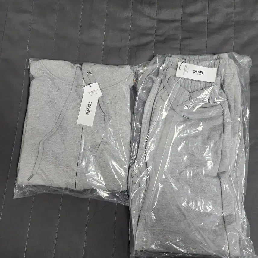 [BUNJANG] Toffee Hooded Zip-up Set / 새제품 상하의 셋업 L) 토피 후드 집업 셋업 그레이