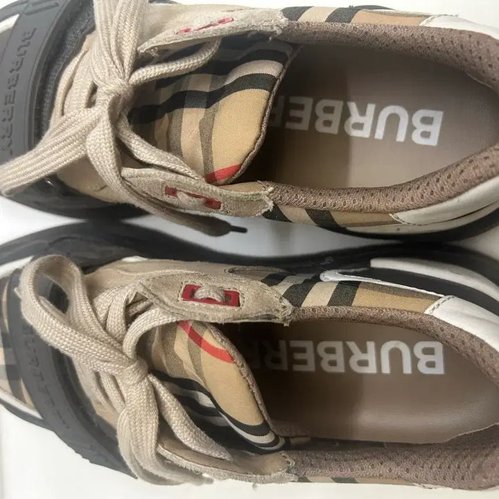 [BUNJANG] Burberry Check Sneakers / 버버리 체크 스니커즈 운동화 42