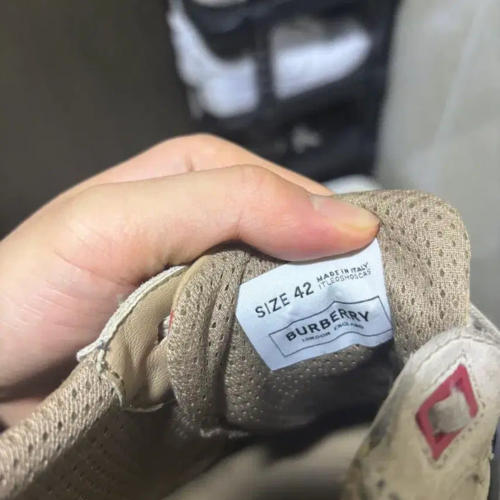 [BUNJANG] Burberry Check Sneakers / 버버리 체크 스니커즈 운동화 42